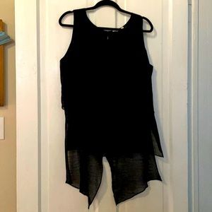 Black flowy tunic top